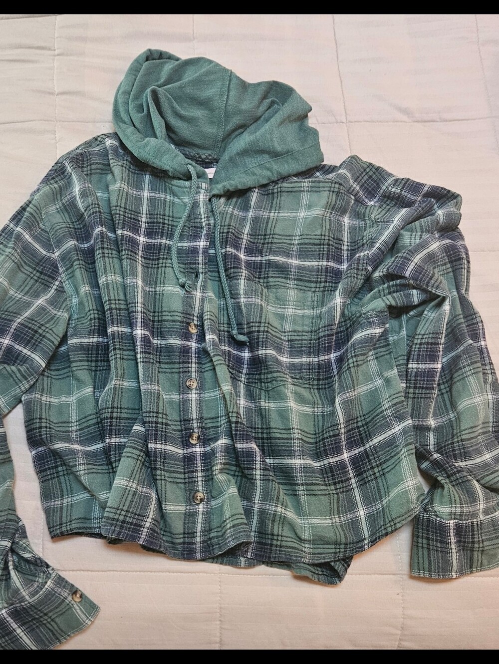 Cropped Green Hoodie